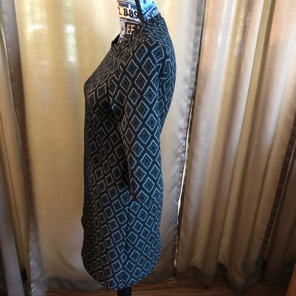 Zara 3/4 Sleeve Winter Collection Dress with Diamond Pattern - Picture 8 of 9